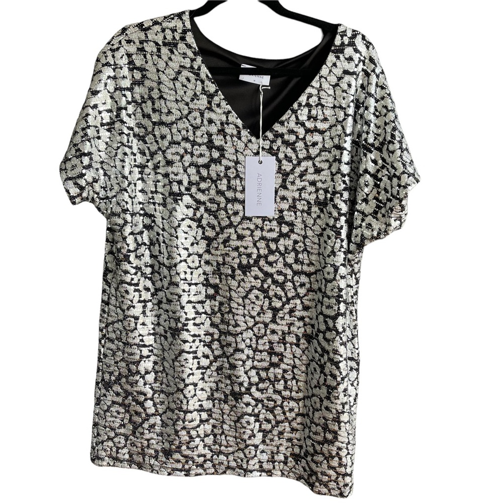 Ladies New Adrienne burnout animal print shift dress‎ adri 2398 new